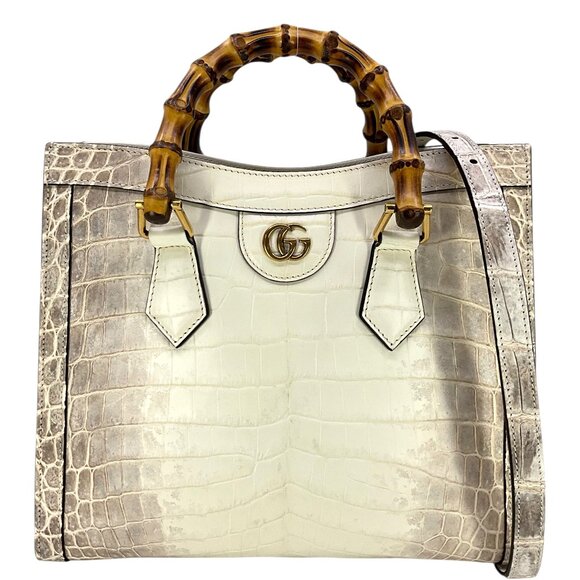 GUCCI Crocodile Himalaya Small Diana Tote NEW - Picture 1 of 10